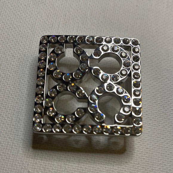 Coach Silver Rhinestone Belt Buckle - Picture 3 of 6